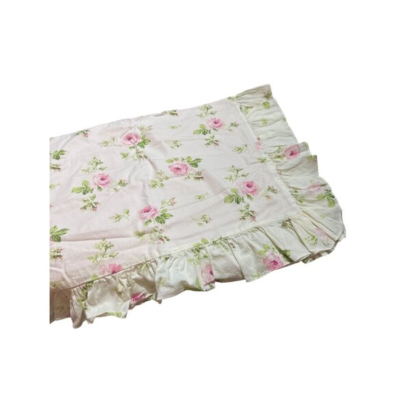 Soul & Lane Twin Size Quilt Set Floral Pattern Ruffled Edges Vintage Charm - Picture 2 of 5